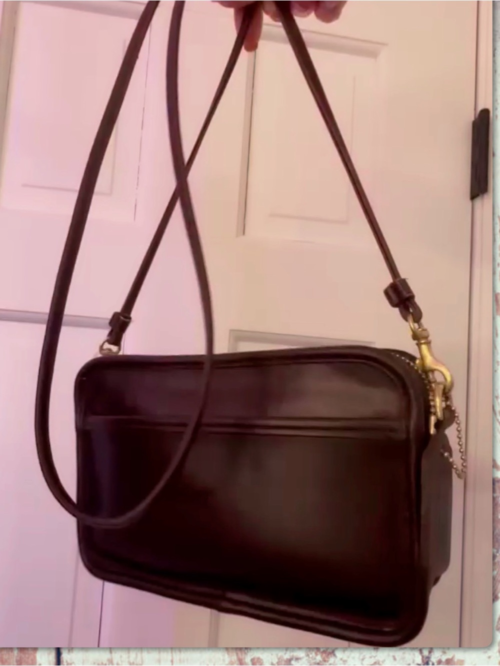 VINTAGE COACH MAHOGANY BROWN CARNIVAL BAG 9925 - Picture 4 of 17
